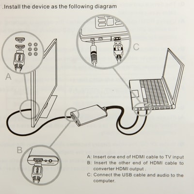 آموزش استفاده از تبدیل USB به HDMI
