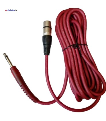 کابل میکروفن 5 متری xlr به نری 6.35mm echista.ir