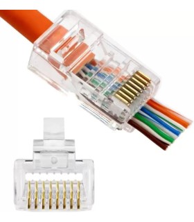 سوکت نری شبکه CAT6 میان گذر RJ45 echista.ir