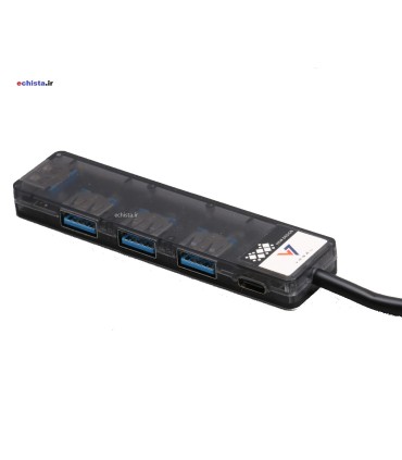 هاب USB3.1 چهار پورت تایپ سی واصل + CHARGE PORT echista.ir