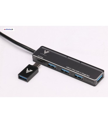 هاب 4 پورت USB3.1 + شارژر Type-C VASEL echista.ir