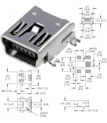 فیش مادگی miniUSB