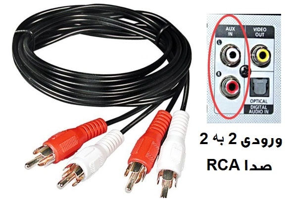 کابل صدا 2 به 2 فیش RCA